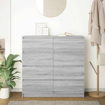  Sideboard Grey Sonoma 100x35x99 cm Engineered Wood