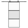 Stylish Sliding Door with Hardware Set - Black 90x205 cm