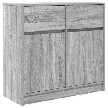 Grey Sonoma Sideboard with Drawer - 80x34x76 cm