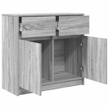 Grey Sonoma Sideboard with Drawer - 80x34x76 cm