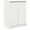 Stylish White Sideboard - 57x34x76 cm Engineered Wood Storage