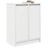 Stylish White Sideboard - 57x34x76 cm Engineered Wood Storage