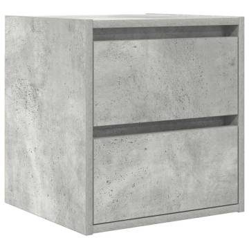 Wall-mounted Bedside Cabinets 2 pcs Concrete Grey - Hipomarket