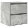 Wall-mounted Bedside Cabinets 2 pcs Concrete Grey - Hipomarket