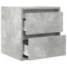 Wall-mounted Bedside Cabinets 2 pcs Concrete Grey - Hipomarket