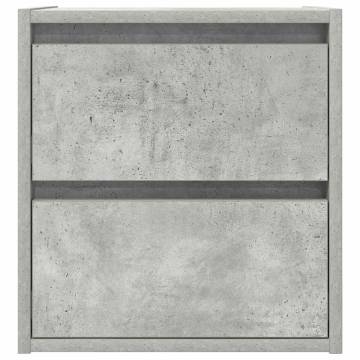 Wall-mounted Bedside Cabinets 2 pcs Concrete Grey - Hipomarket