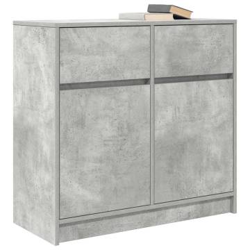 Concrete Grey Sideboard with Drawer - 80x34x76 cm | HipoMarket