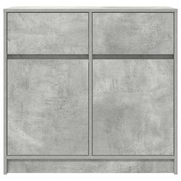 Concrete Grey Sideboard with Drawer - 80x34x76 cm | HipoMarket