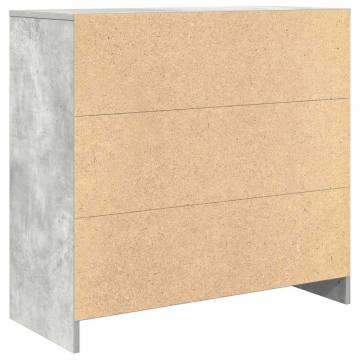 Concrete Grey Sideboard with Drawer - 80x34x76 cm | HipoMarket