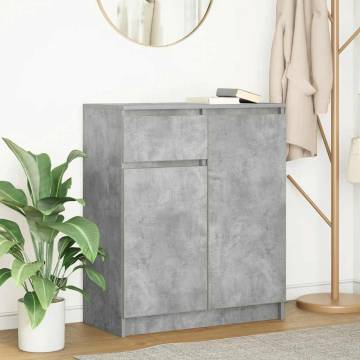 Sideboard with Drawer - Concrete Grey 71x35x84 cm | HipoMarket