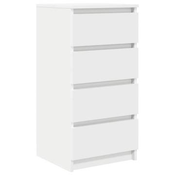 Stylish White Sideboard - Engineered Wood Storage Cabinet