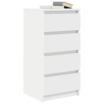 Stylish White Sideboard - Engineered Wood Storage Cabinet