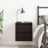 Wall-Mounted Bedside Cabinet Black Oak - Stylish & Functional