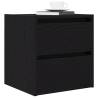 Wall-Mounted Bedside Cabinet Black Oak - Stylish & Functional