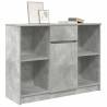 Stylish Concrete Grey Sideboard with Drawer - 101x35x76 cm