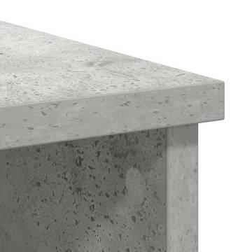 Stylish Concrete Grey Sideboard with Drawer - 101x35x76 cm