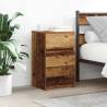  Bedside Cabinet with 3 Drawers Old Wood 39x35x65 cm Colour old wood Quantity in Package 1 