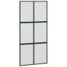 Stylish Black Sliding Door with Hardware Set - 102.5x205 cm