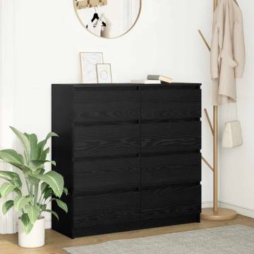 Black Oak Sideboard 100x35x99 cm - Stylish & Durable Storage