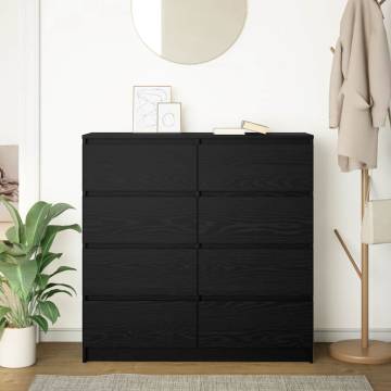 Black Oak Sideboard 100x35x99 cm - Stylish & Durable Storage