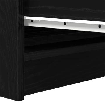 Black Oak Sideboard 100x35x99 cm - Stylish & Durable Storage