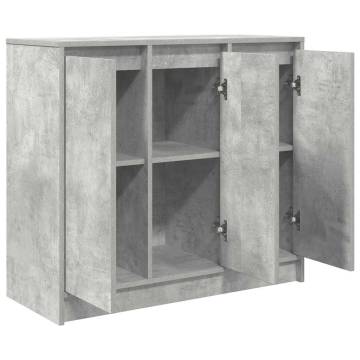 Stylish Concrete Grey Sideboard - 85x34x76 cm | HipoMarket