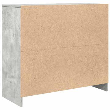 Stylish Concrete Grey Sideboard - 85x34x76 cm | HipoMarket