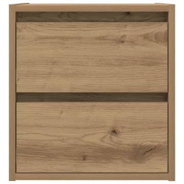 Wall-mounted Bedside Cabinet - Artisan Oak 38x34x40 cm