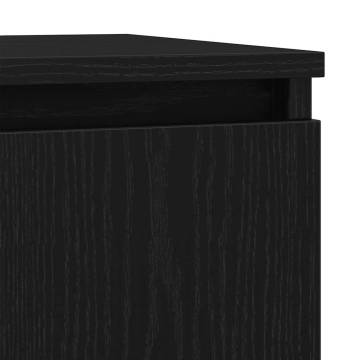 Black Oak Sideboard with Drawer - Stylish Storage Solution