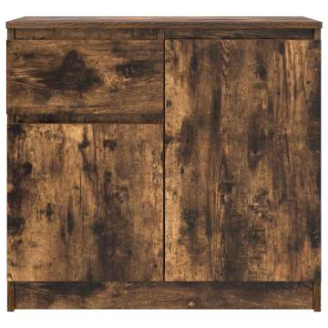 Stylish Smoked Oak Sideboard with Drawer | 71x35x65 cm