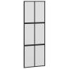 Stylish Sliding Door with Hardware Set - Black 90x205 cm