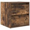 Wall-Mounted Bedside Cabinets – Smoked Oak, 2 Pcs