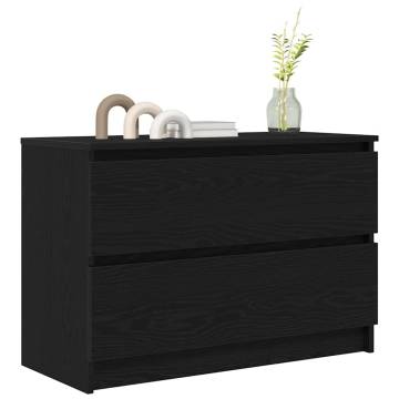 Modern Black TV Cabinet - 80x35x54 cm Engineered Wood Furniture