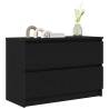 Modern Black TV Cabinet - 80x35x54 cm Engineered Wood Furniture