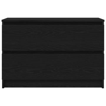 Modern Black TV Cabinet - 80x35x54 cm Engineered Wood Furniture