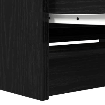 Modern Black TV Cabinet - 80x35x54 cm Engineered Wood Furniture