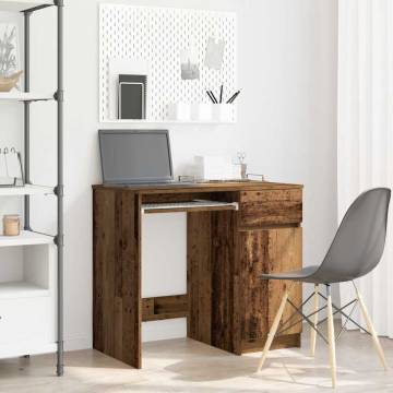 Old Wood Desk 86x49x76 cm - Engineered Wood | Hipo Market