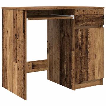 Old Wood Desk 86x49x76 cm - Engineered Wood | Hipo Market