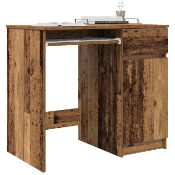 Old Wood Desk 86x49x76 cm - Engineered Wood | Hipo Market