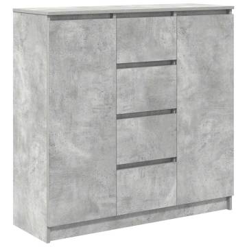 Stylish Concrete Grey Sideboard with Drawers - HipoMarket