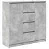 Stylish Concrete Grey Sideboard with Drawers - HipoMarket