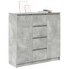 Stylish Concrete Grey Sideboard with Drawers - HipoMarket