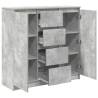 Stylish Concrete Grey Sideboard with Drawers - HipoMarket