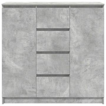 Stylish Concrete Grey Sideboard with Drawers - HipoMarket