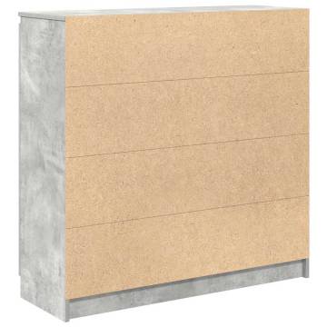 Stylish Concrete Grey Sideboard with Drawers - HipoMarket