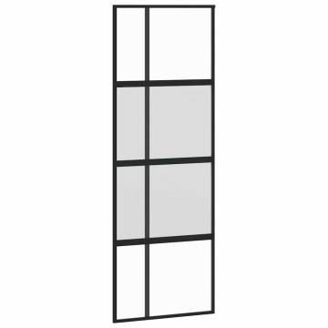 Stylish Sliding Door with Hardware Set - Black 76x205 cm