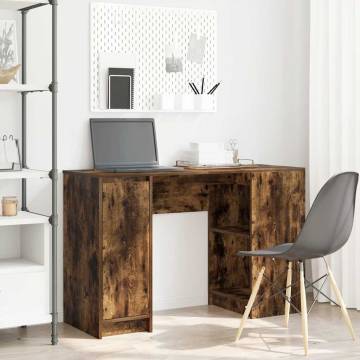 Desk Smoked Oak 120x42x76 cm - Stylish Engineered Wood