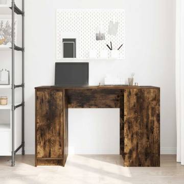 Desk Smoked Oak 120x42x76 cm - Stylish Engineered Wood