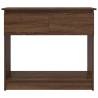 Brown Oak Console Table with Drawers - Modern & Practical