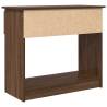 Brown Oak Console Table with Drawers - Modern & Practical